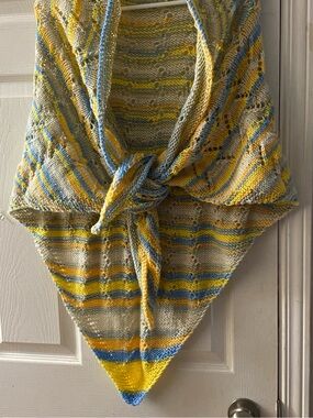 Hand Knitted Triangle Shawl